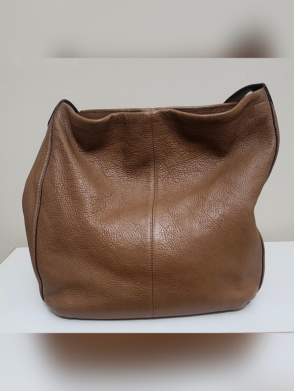 Coach Avery Pebbled Leather Shoulder Tote Hobo Satchel Bag #F23309 Saddle Brown - Picture 3 of 12